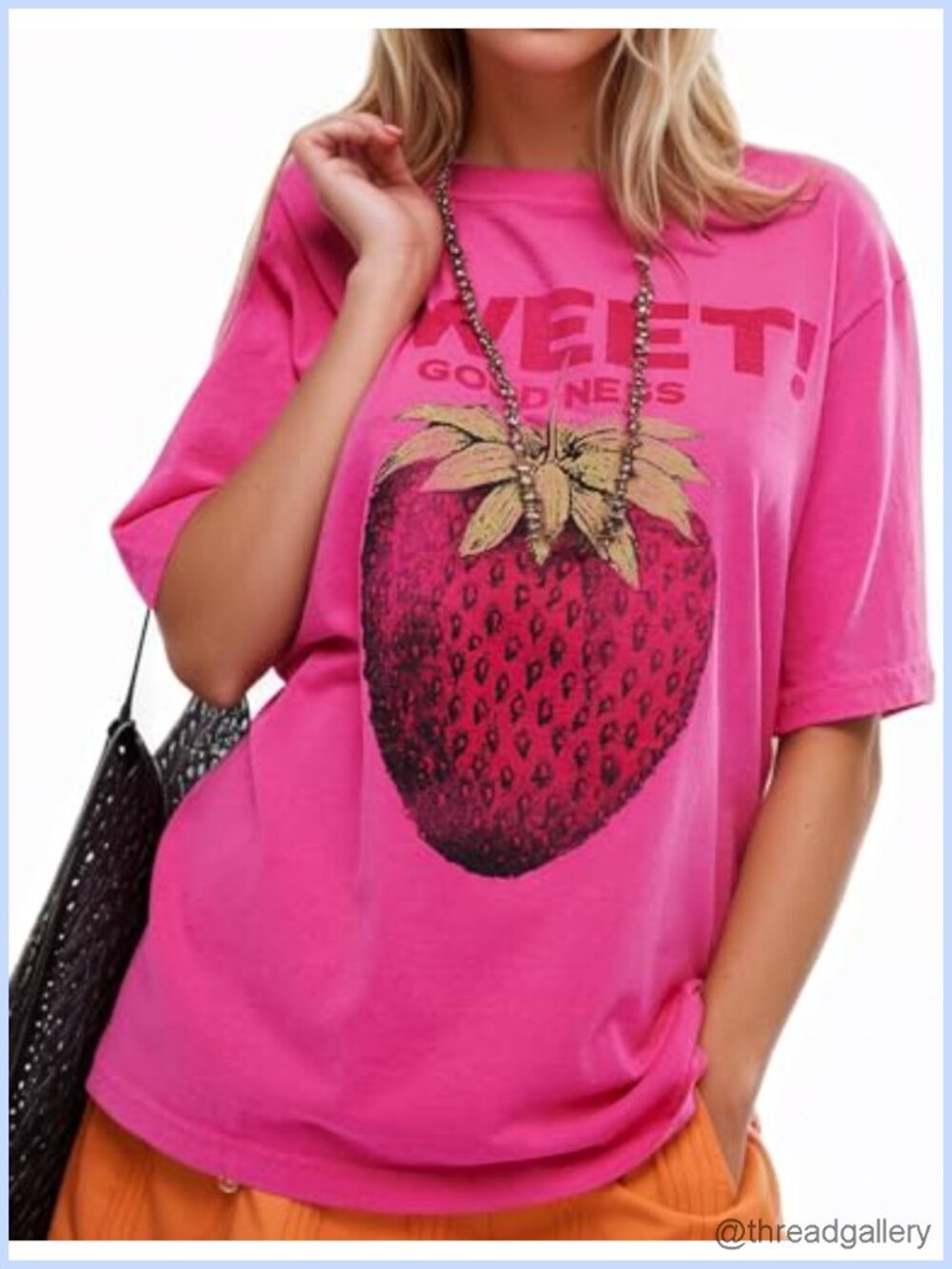 100% Cotton Oversized Vintage Graphic Tee Floral Short Sleeve